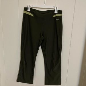 Nike Dark Green Yoga Pants Size - Medium